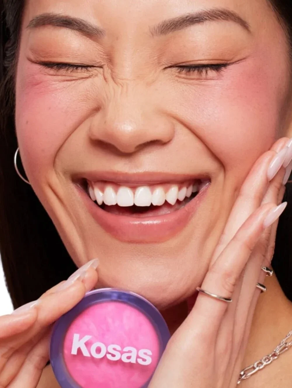 Kosas Brightening Blush & Illuminator In Butterflies- Cool Baby Pink